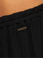 Superdry Black Smocked Short Sleeve Crop Top - Image 3 of 3