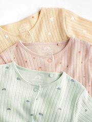 Multi Baby Cotton Sleepsuits 3 Pack (0-2yrs) - Image 10 of 11