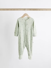 Multi Baby Cotton Sleepsuits 3 Pack (0-2yrs) - Image 6 of 11