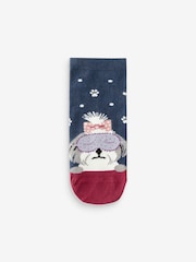 Grey/Purple Dog Spa Trainer Socks 4 Pack - Image 2 of 5