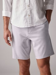 Lilac Purple Straight Fit Stretch Chinos Shorts - Image 1 of 10