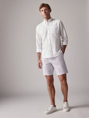Lilac Purple Straight Fit Stretch Chinos Shorts - Image 3 of 10