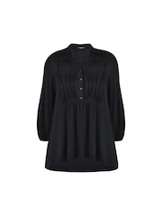 Live Unlimited Black Curve Petite Pintuck Yoke Jersey Tunic - Image 4 of 4