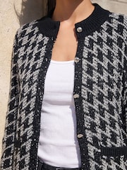 Roman Black Houndstooth Cardigan - Image 5 of 5