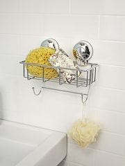 Showerdrape Chrome Suction Sponge Basket Wall Mounted Suctionloc - Image 2 of 4
