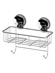 Showerdrape Chrome Suction Sponge Basket Wall Mounted Suctionloc - Image 3 of 4