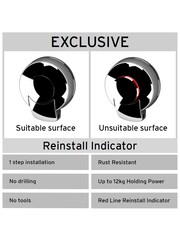 Showerdrape Chrome Suction Sponge Basket Wall Mounted Suctionloc - Image 4 of 4