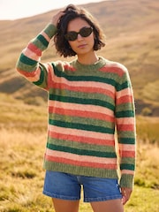 برتقالي - Roman All Over Stripe Knit Jumper - صورة 1 من 4