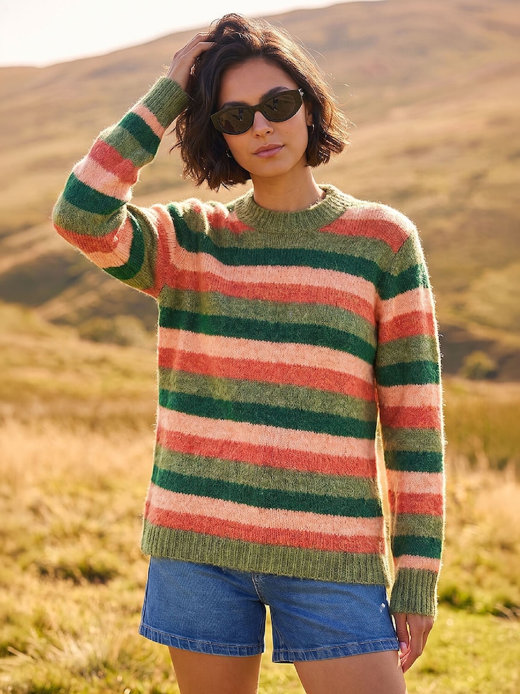 برتقالي - Roman All Over Stripe Knit Jumper - صورة 1 من 4 برتقالي - Roman All Over Stripe Knit Jumper - صورة 1 من 4