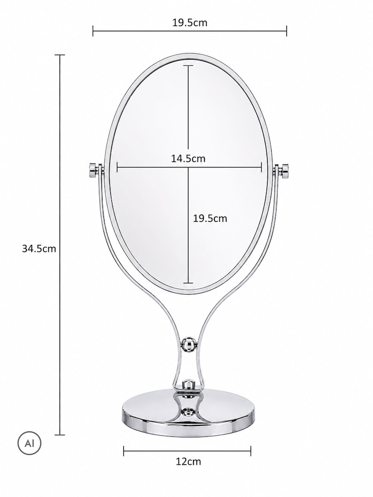 Showerdrape айна сопақша 5x үлкейтуге болатын Triton айнасы - 4суретінің 4 суреті