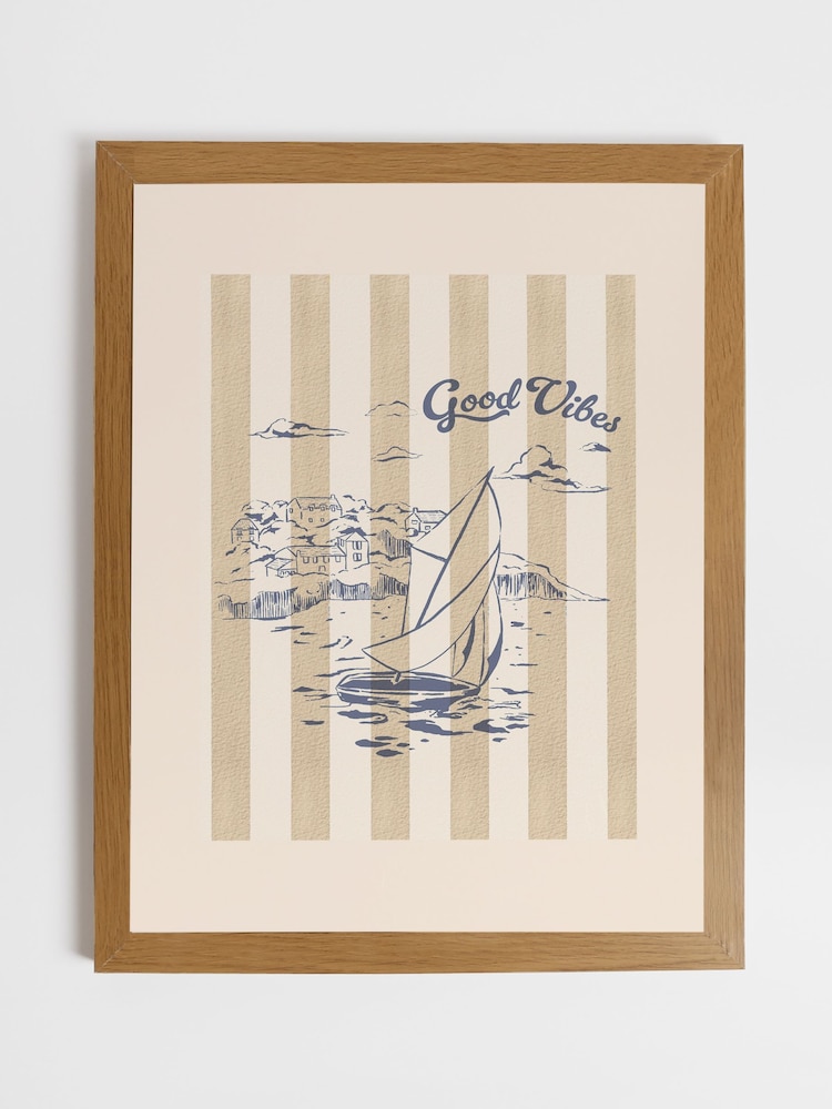 Joules Brown Good Vibes Point of View Wood Framed Print Wall 43 x 53cm Art - Image 2 of 4 Joules Brown Good Vibes Point of View Wood Framed Print Wall 43 x 53cm Art - Image 2 of 4