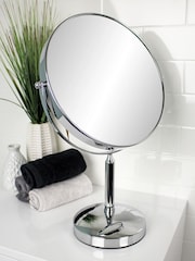 Showerdrape Chrome Vanity Mirror Round 5x Magnification Reversable Helios - Image 1 of 2