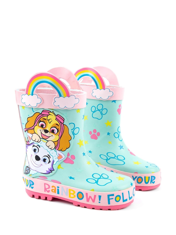 Botas Vanilla Underground Paw Patrol Girls Skye & Everest Wellington com alças - Imagem 1 de 6