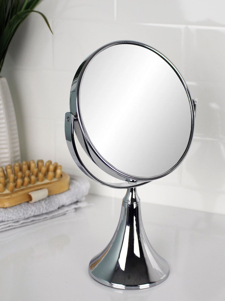Showerdrape Chrome Vanity Mirror Round 3x Magnification Reversable Panos - Image 1 of 2