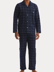 Polo Ralph Lauren Blue Plaid Flannel Pyjama Set - Image 4 of 8