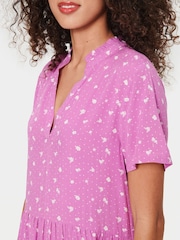 Saint Tropez Pink Eda Knee Length Short Sleeve Dress - Image 4 of 6