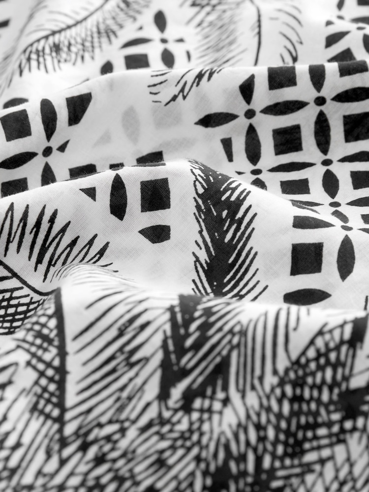 Black/White Palm Cover-Up Kaftan - Image 7 of 7