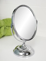 Showerdrape Chrome Vanity Mirror Oval 5x Magnification Reversable Eris - Image 1 of 2