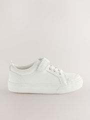 Weiß - Schuhe mit elastischen Schnürsenkeln und Klettverschluss - Bild 2 von 5