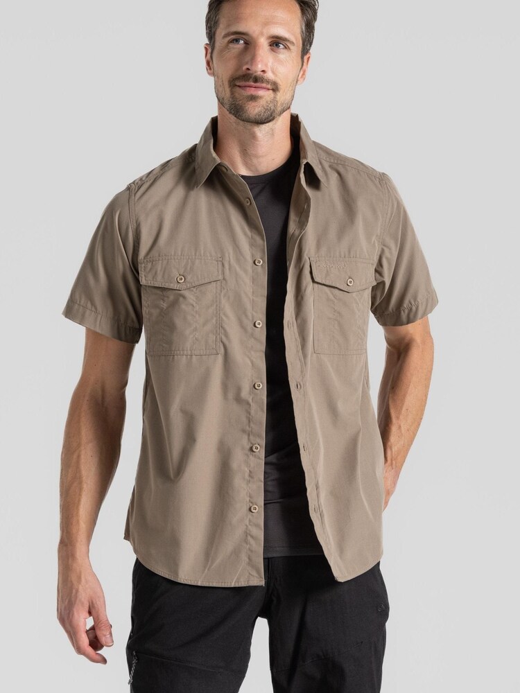 Craghoppers Grey Kiwi Short Sleeve Shirt - Image 1 of 1 Craghoppers Grey Kiwi Short Sleeve Shirt - Image 1 of 1