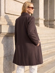 Roman Brown Buttoned Swing Coat - Image 3 of 4