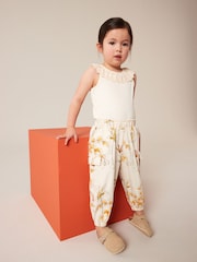 Ecru Weiße Blume - Cargohose (3 Monate–7 Jahre) - Bild 1 von 7