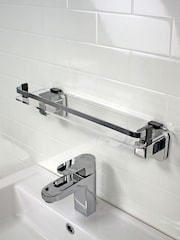 Showerdrape Chrome Suction Wall Mounted Vanity Shelf Pushloc - Image 1 of 5