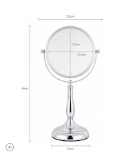 Showerdrape Chrome Vanity Mirror Round 7x Magnification Reversable Vidos - Image 4 of 4