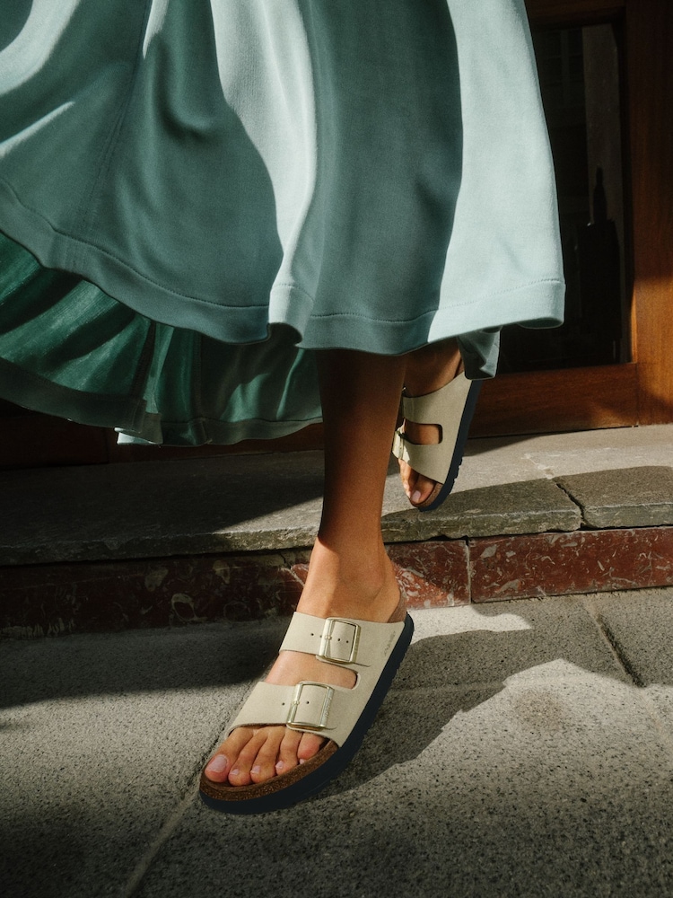 Кремовый - Birkenstock Сандалии Arizona Platform Flex нубук - Image 1 of 8