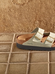 Кремовый - Birkenstock Сандалии Arizona Platform Flex нубук - Image 2 of 8