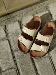 Кремовый - Birkenstock Сандалии Arizona Platform Flex нубук - Image 4 of 8