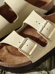 Кремовый - Birkenstock Сандалии Arizona Platform Flex нубук - Image 5 of 8