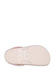 Crocs Pale Pink Kids Classic Glitter Clogs - Image 8 of 8