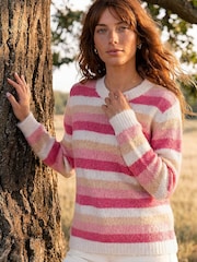 وردي - Roman All Over Stripe Knit Jumper - صورة 1 من 4