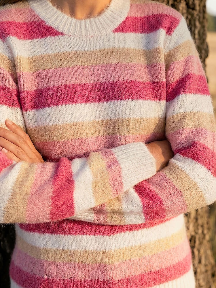 وردي - Roman All Over Stripe Knit Jumper - صورة 4 من 4 وردي - Roman All Over Stripe Knit Jumper - صورة 4 من 4