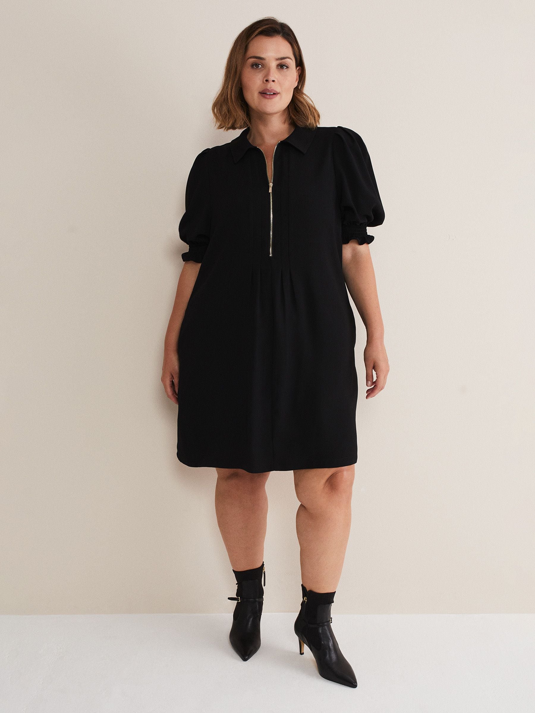Buy Phase Eight Black Zip Candice Mini Dress from the Next UK