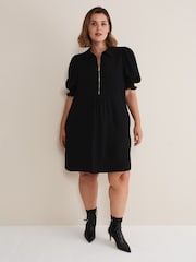 Phase Eight Black Zip Candice Mini Dress - Image 3 of 6