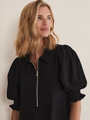 Phase Eight Black Zip Candice Mini Dress - Image 6 of 6