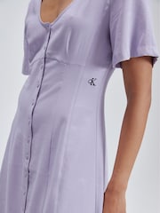 Calvin Klein Jeans Purple Button Down Dress - Image 3 of 3