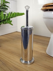 Showerdrape Chrome Freestanding Toilet Brush and Holder Crystalle - Image 1 of 3