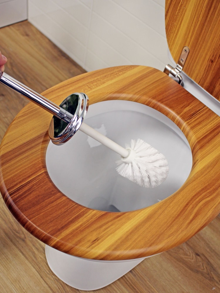 Showerdrape Chrome Freestanding Toilet Brush and Holder Crystalle - Image 2 of 3