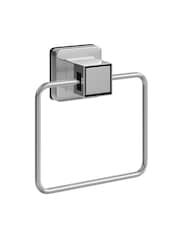 Showerdrape Chrome Suction Wall Mounted Towel Ring Pushloc - Image 3 of 5