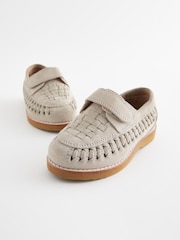 Stone Neutral Woven Loafers - Image 2 of 5
