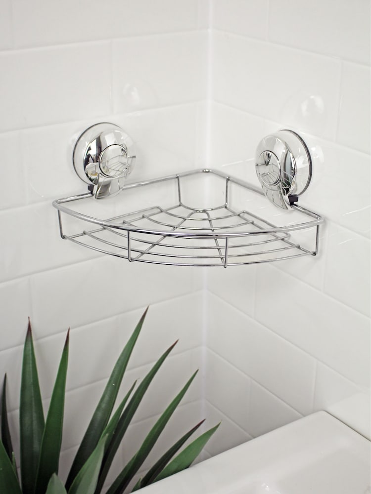 Showerdrape Suction Corner Basket Wall Mounted Suctionloc - Imagem 1 de 4