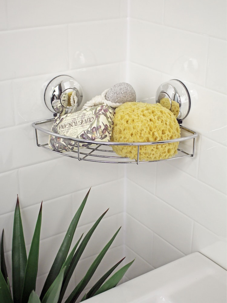Showerdrape Suction Corner Basket Wall Mounted Suctionloc - Imagem 2 de 4