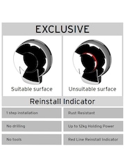Showerdrape Suction Corner Basket Wall Mounted Suctionloc - Imagem 4 de 4