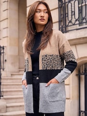 Roman Grey Animal Block Cardigan - Image 1 of 4