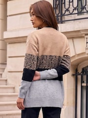 Roman Grey Animal Block Cardigan - Image 3 of 4