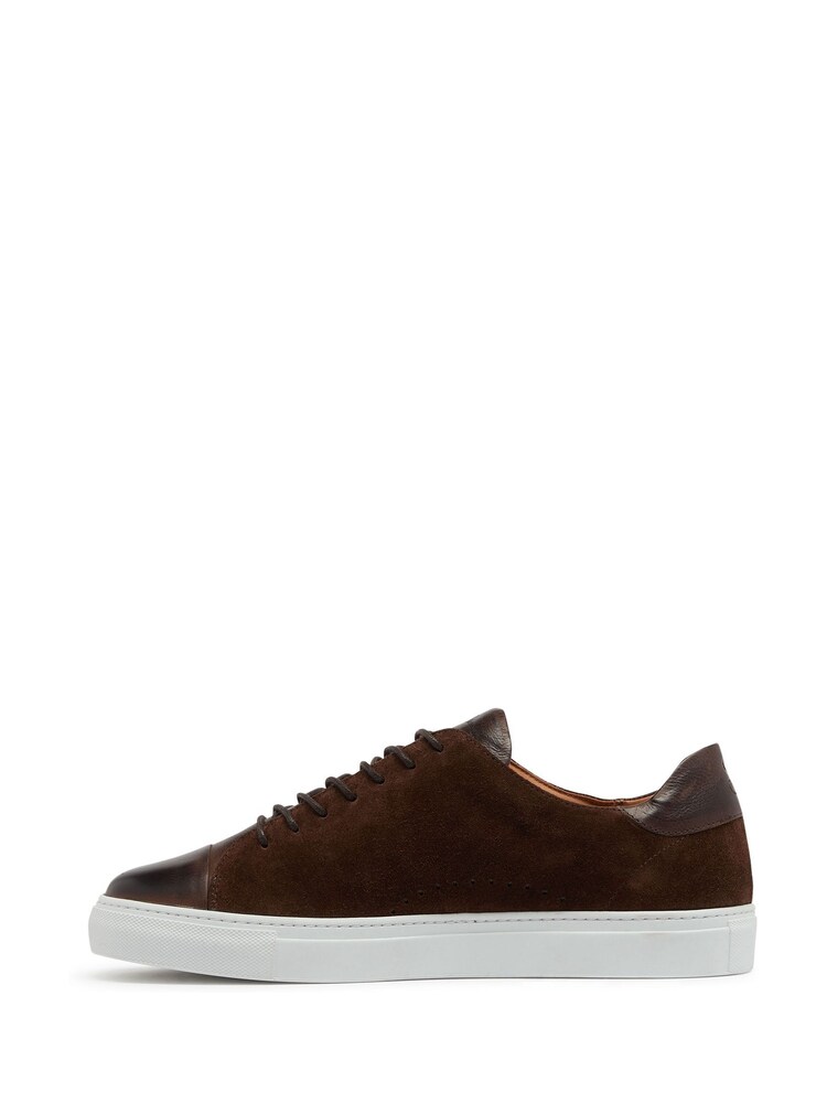 Oliver Sweeney Ossos Leather/Suede Cupsole Brown Trainers - Image 2 of 5 Oliver Sweeney Ossos Leather/Suede Cupsole Brown Trainers - Image 2 of 5