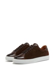 Oliver Sweeney Ossos Leather/Suede Cupsole Brown Trainers - Image 3 of 5